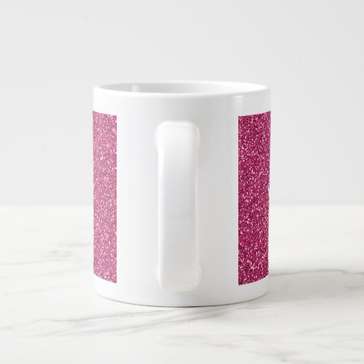 Ihr Text für sie, die muss befolgen rosa Stil Jumbo-Tasse (Rückseite)