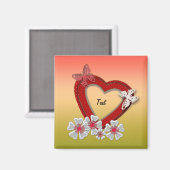 Ihr Text, Geschenketiketten, Hochzeit Magnet (Vorderseite/Rückseite)