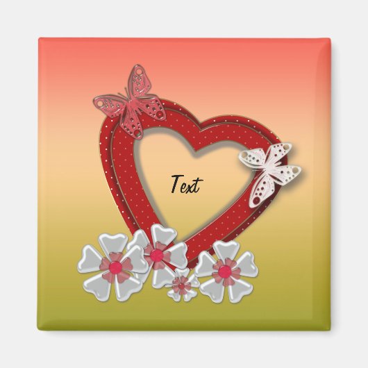 Ihr Text, Geschenketiketten, Hochzeit Magnet (Vorne)