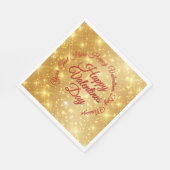 Ihr TEXT Gold Valentinstag Message Medium Serviette (Ecke)