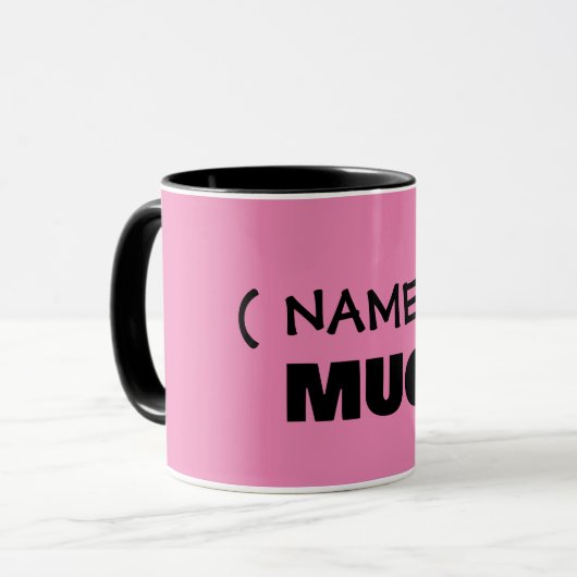 Ihr Text hier, anpassbare Tasse (Vorderseite Links)