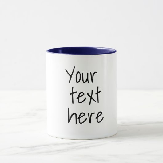Ihr Text hier, anpassbare Tasse (Zentrum)