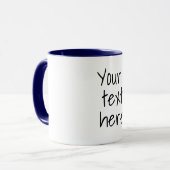 Ihr Text hier, anpassbare Tasse (Vorderseite Links)