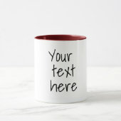 Ihr Text hier, anpassbare Tasse (Zentrum)