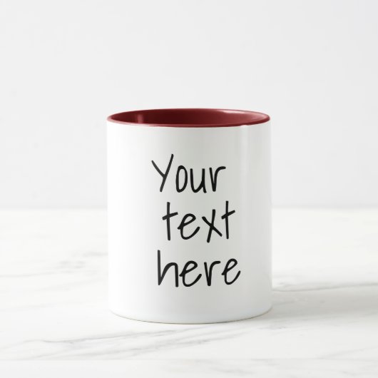 Ihr Text hier, anpassbare Tasse (Zentrum)