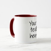Ihr Text hier, anpassbare Tasse (Vorderseite Links)