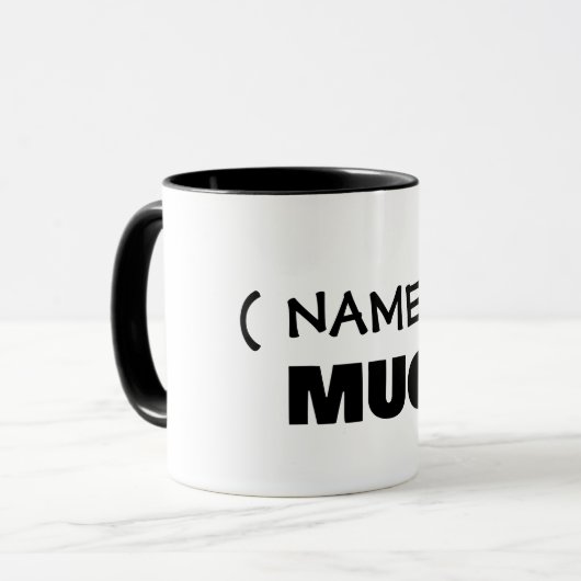 Ihr Text hier, anpassbare Tasse (Vorderseite Links)