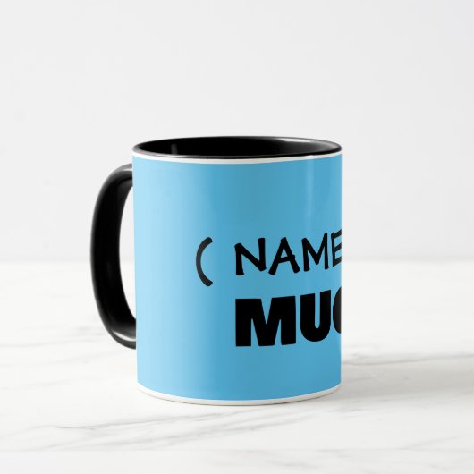 Ihr Text hier, anpassbare Tasse (Vorderseite Links)