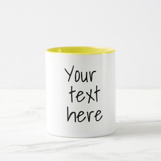 Ihr Text hier, anpassbare Tasse (Zentrum)