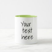 Ihr Text hier, anpassbare Tasse (Zentrum)