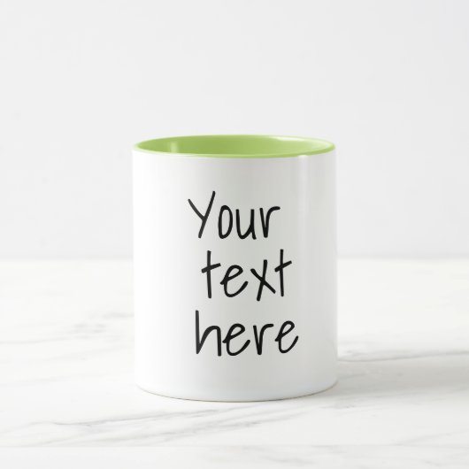Ihr Text hier, anpassbare Tasse (Zentrum)
