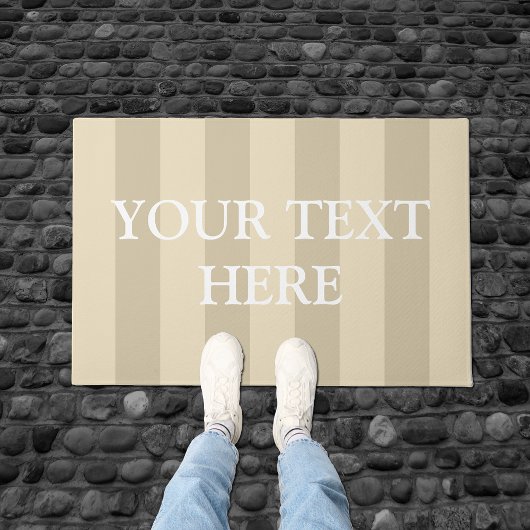 Ihr Text hier Beige gestrichen Fußmatte