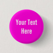 Ihr Text hier benutzerdefiniert, rosa Hintergrundf Button (Vorderseite)