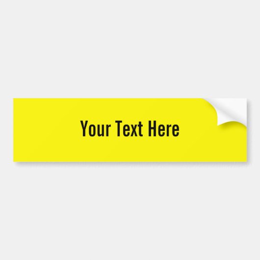 Ihr Text hier benutzerdefinierter gelber Autoaufkl Autoaufkleber (Vorne)