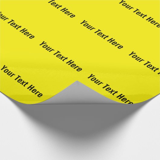 Ihr Text hier benutzerdefiniertes Nebel-Gelb-Wrapp Geschenkpapier (Ecke)