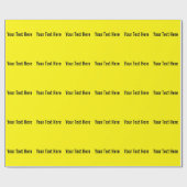 Ihr Text hier benutzerdefiniertes Nebel-Gelb-Wrapp Geschenkpapier (Flach)