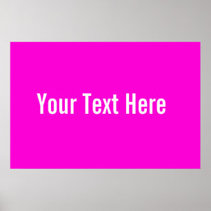 Ihr Text hier benutzerdefiniertes rosa horizontale Poster