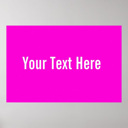 Ihr Text hier benutzerdefiniertes rosa horizontale Poster (Vorne)