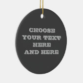 Ihr Text hier dunkelgrau Keramik Ornament (Rechts)