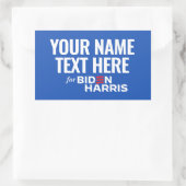 Ihr Text hier für Biden Harris 2024 Rechteckiger Aufkleber (Tasche)
