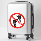 Ihr Text hier KEIN KARBON-FOOTDRUCKEN Aufkleber (Koffer)