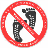 Ihr Text hier KEIN KARBON-FUSSDRUCKSkleber Aufkleber (Vorderseite)