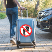 Ihr Text hier KEIN KARBON-FUSSDRUCKSkleber Aufkleber (Koffer Insitu)