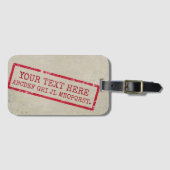 Ihr Text hier (Name oder ein anderes Wort) Gepäckanhänger (Vorderseite (Horizontal))