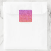 Ihr Text hier: RAINBOW SUNSET HINTERGRUND Quadratischer Aufkleber (Tasche)