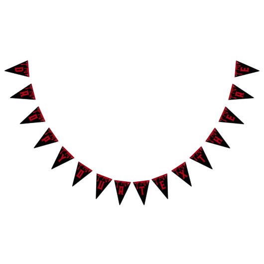 Ihr Text hier Red Black Dripping Bloween Halloween Wimpelkette (Alle)