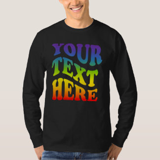 Ihr Text hier Regenbogen Lgbtq Lesbisch Schwul Sto T-Shirt