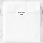 Ihr Text hier Skript einfache minimale Geschenk-Ta Runder Aufkleber (Tasche)