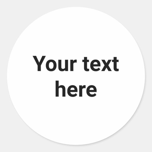 Ihr Text hier Skript einfache minimale Geschenk-Ta Runder Aufkleber (Vorderseite)