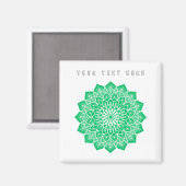 Ihr Text hier Text Bild grün Zuhause Küche Magnet (Vorderseite/Rückseite)