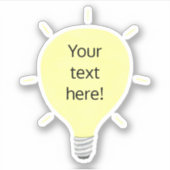 Ihr Text hier, Vinyl, Light Bulb Shape Stickers Aufkleber (Vorderseite)