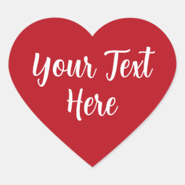 Ihr Text hier weißer Text rot Herz Sticker