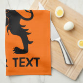 Ihr Text - Holland-Löwe Geschirrtuch (Viertel Falte)
