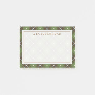 Ihr Text   Khaki Kariert Post-it Klebezettel