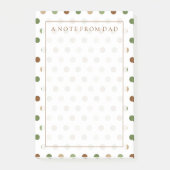 Ihr Text | Khaki Polka Dots Post-it Klebezettel (Vorderseite)