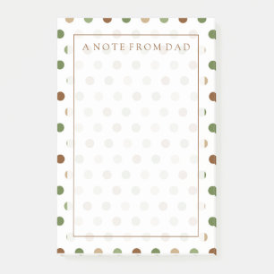 Ihr Text   Khaki Polka Dots Post-it Klebezettel