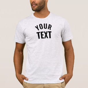 Ihr Text Mens Bella+Leinwand kurze Schnürsenkel As T-Shirt