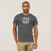 Ihr Text Mens Bella+Leinwand Kurzschläfenasphalt T-Shirt (Vorne ganz)