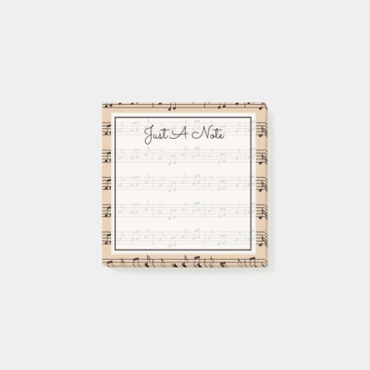 Ihr Text | Musikalische Hinweise Post-it Klebezettel (Vorderseite)