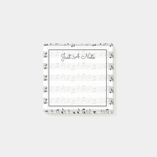 Ihr Text | Musikalische Hinweise Post-it Klebezettel (Vorderseite)