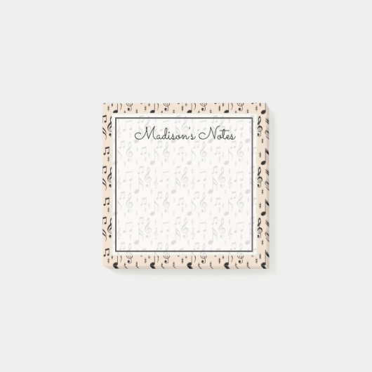 Ihr Text | Musikalische Hinweise Post-it Klebezettel (Vorderseite)