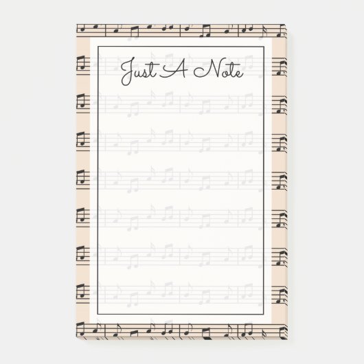 Ihr Text | Musikalische Hinweise Post-it Klebezettel (Vorderseite)