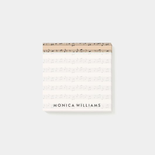 Ihr Text | Musikalische Hinweise Post-it Klebezettel (Vorderseite)