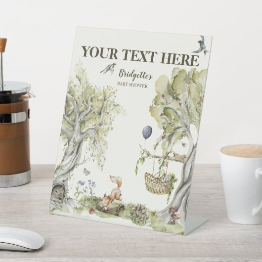 Ihr Text muss frühzeitig abwarten Baby-Dusche Sockelschild (In SItu)