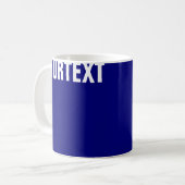 Ihr Text Navy Blue White Elegant Trendy Kaffeetasse (Vorderseite Links)