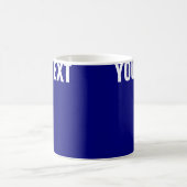 Ihr Text Navy Blue White Elegant Trendy Kaffeetasse (Mittel)